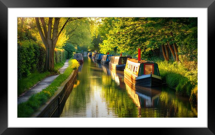 Canal Life Framed Mounted Print by Steve Smith