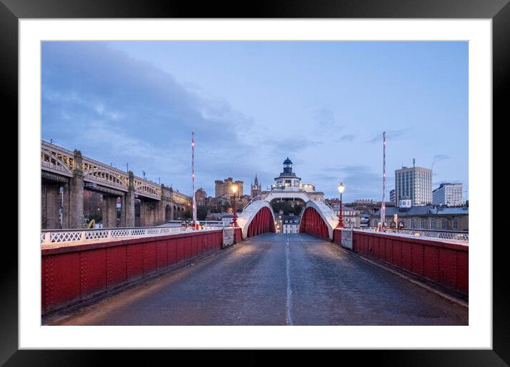 Swing Bridge Newcastle Framed Mounted Print by Steve Smith