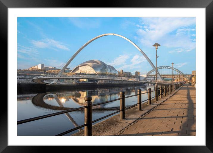 Newcastle Quayside Framed Mounted Print by Steve Smith