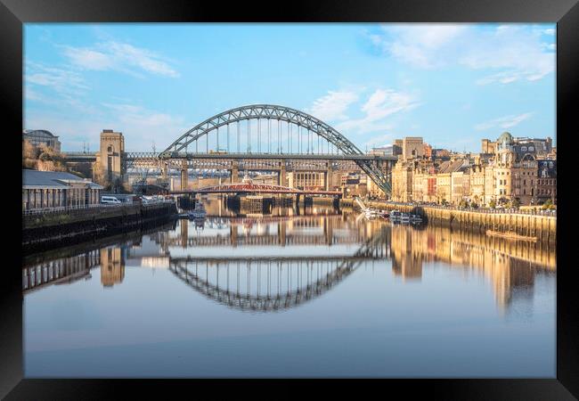 Tyne Bridge Refelections Framed Print by Steve Smith