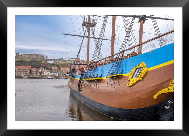 HMS Endeavour Whitby Framed Mounted Print by Steve Smith