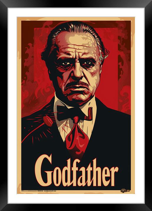 The Godfather Poster Framed Mounted Print by Steve Smith
