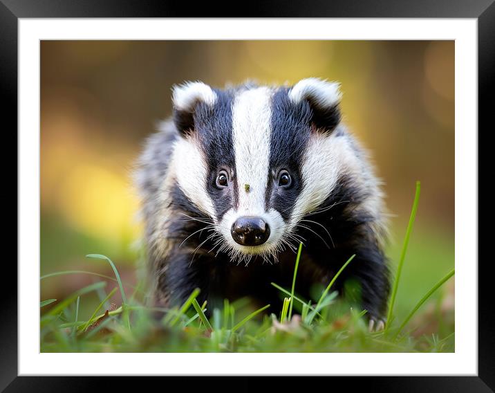 British Badger Framed Mounted Print by Steve Smith