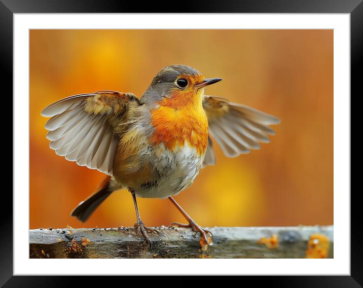 Robin Framed Mounted Print by Steve Smith