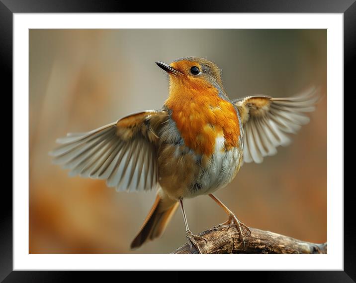 Robin Framed Mounted Print by Steve Smith