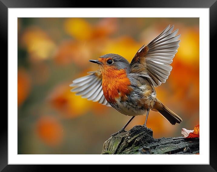 Robin Framed Mounted Print by Steve Smith