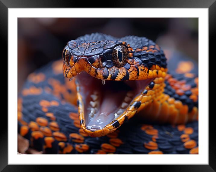 British Adder Framed Mounted Print by Steve Smith