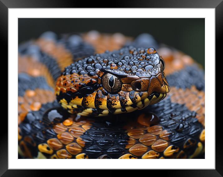 British Adder Framed Mounted Print by Steve Smith