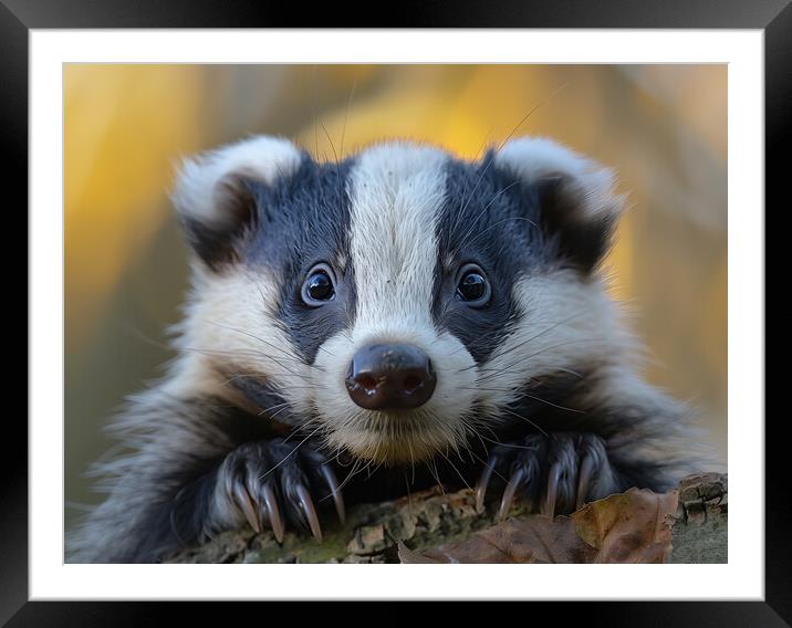 The Badger Framed Mounted Print by Steve Smith