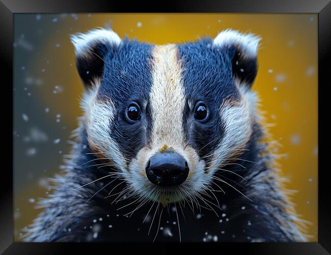 The Badger Framed Print by Steve Smith