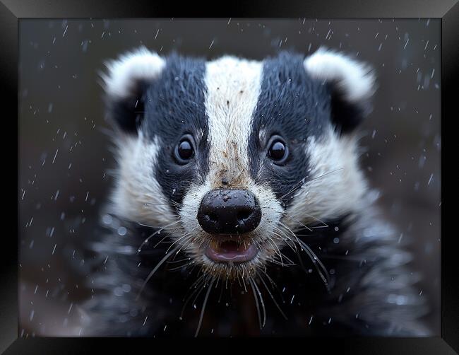 The Badger Framed Print by Steve Smith