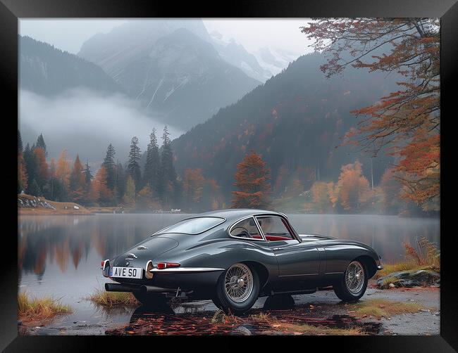 E Type Jaguar Framed Print by Steve Smith