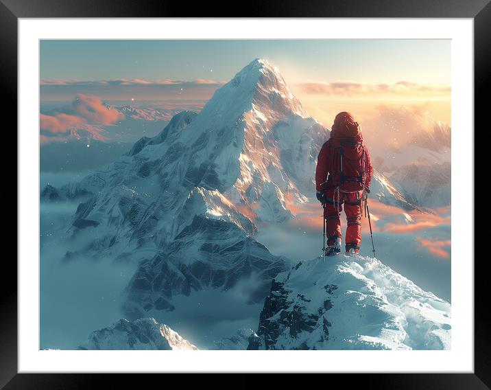 Assault On Everest Framed Mounted Print by Steve Smith