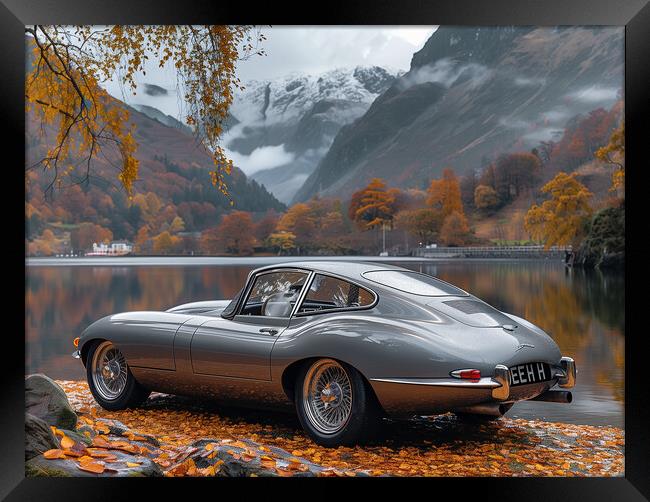 E Type Jaguar Framed Print by Steve Smith