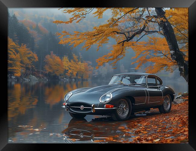 E Type Jaguar Framed Print by Steve Smith