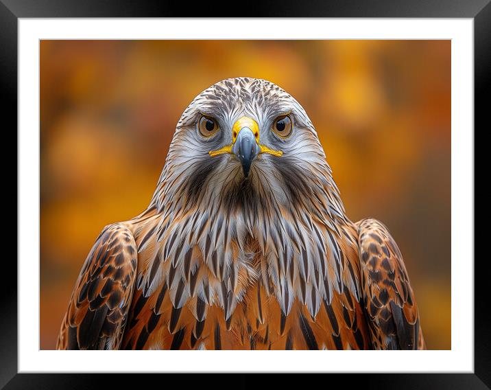 Red Kite Framed Mounted Print by Steve Smith