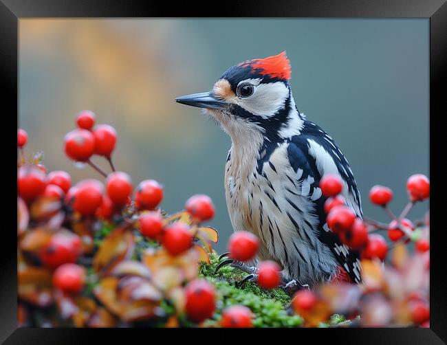 Greated Spotted Woodpecker Framed Print by Steve Smith