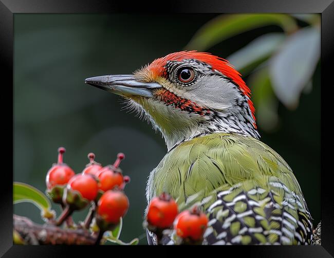 Green Woodpecker Framed Print by Steve Smith