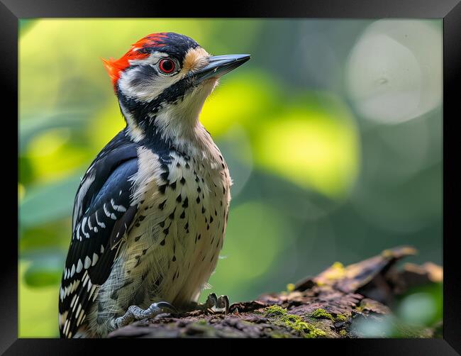 Lesser Spotted Woodpecker Framed Print by Steve Smith