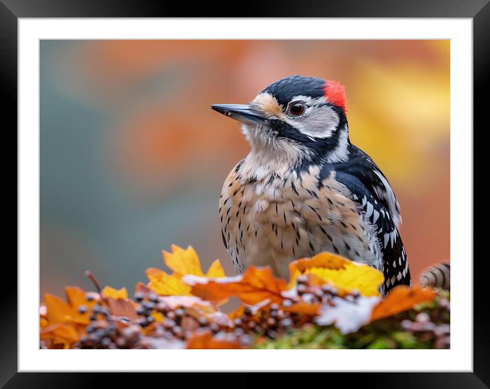 Lesser Spotted Woodpecker Framed Mounted Print by Steve Smith