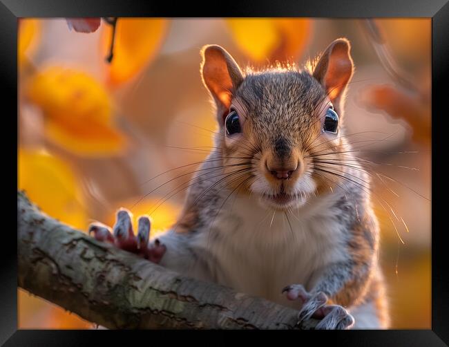 Grey Squirrel Framed Print by Steve Smith