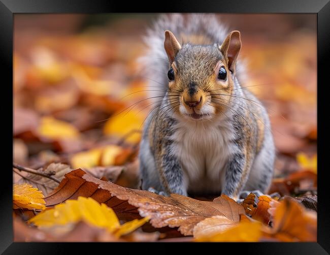 Grey Squirrel Framed Print by Steve Smith