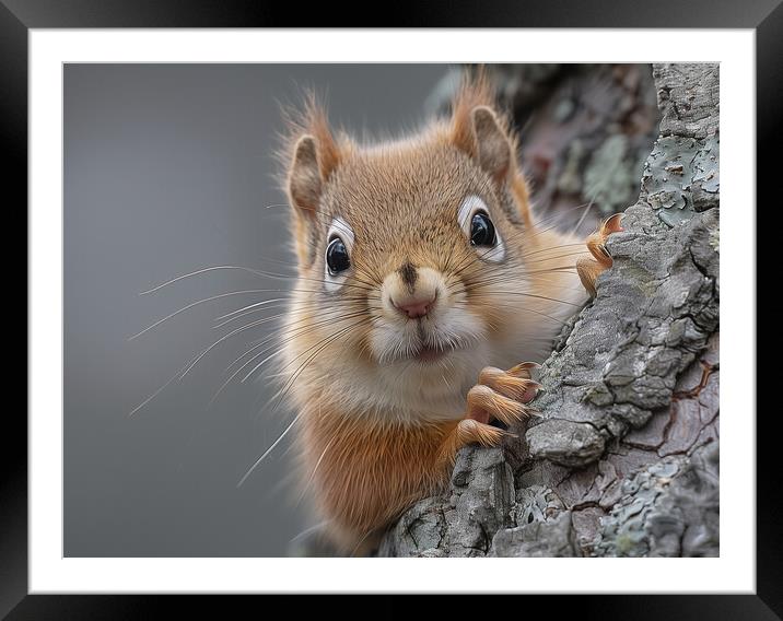 Red Squirrel Framed Mounted Print by Steve Smith