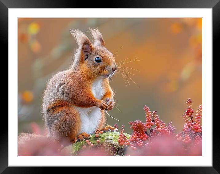 Red Squirrel Framed Mounted Print by Steve Smith