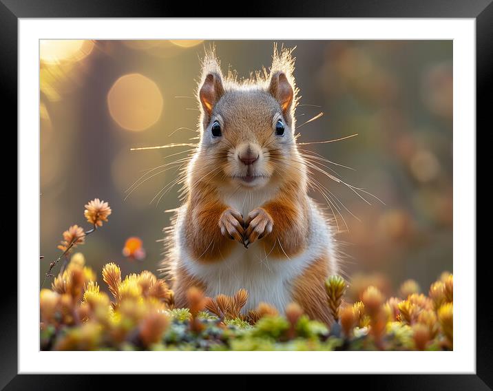 Red Squirrel Framed Mounted Print by Steve Smith