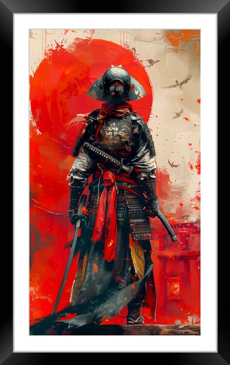 Samurai Warrior Art Framed Mounted Print by Steve Smith