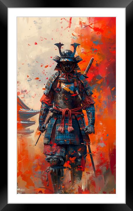 Samurai Warrior Art Framed Mounted Print by Steve Smith