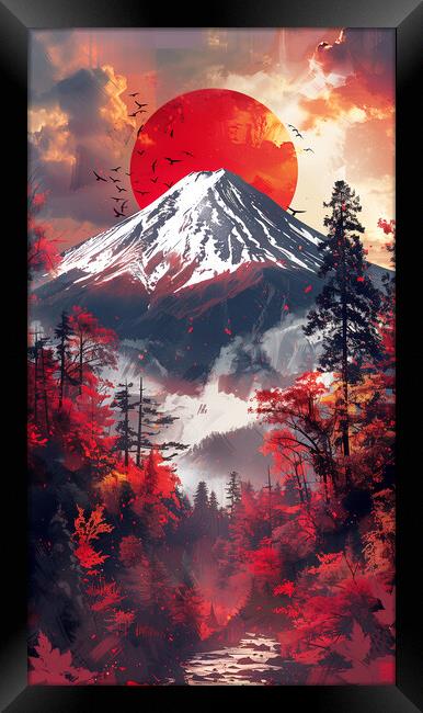 Mount Fuji Japan Art Framed Print by Steve Smith