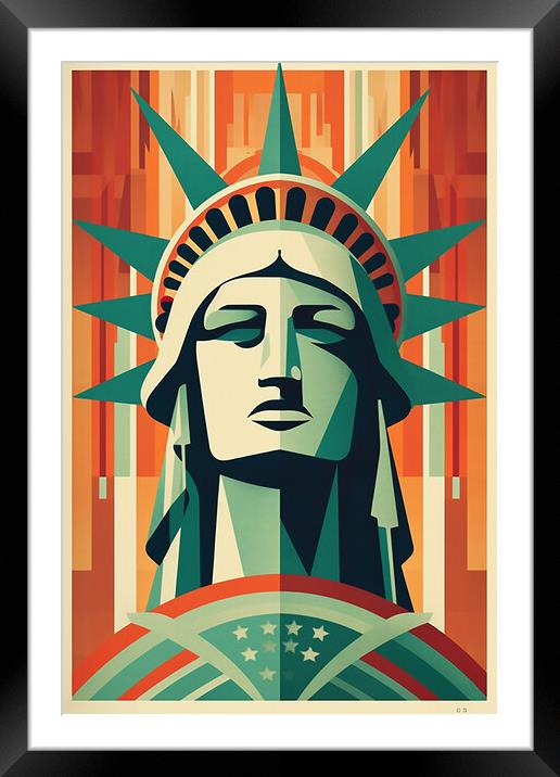 Vintage Travel Poster New York Framed Mounted Print by Steve Smith