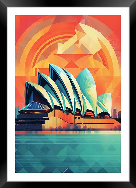 Vintage Travel Poster Sydney Framed Mounted Print by Steve Smith