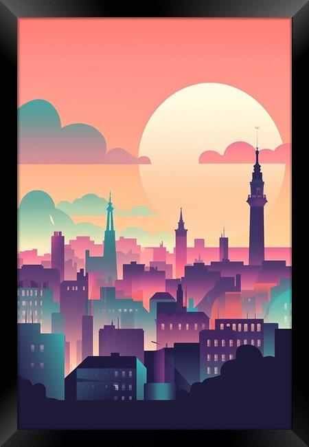 Vintage Travel Poster Berlin Framed Print by Steve Smith