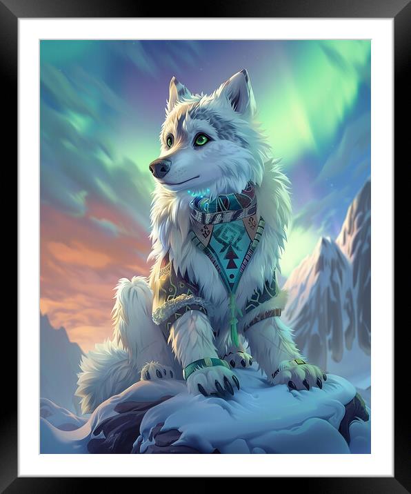 Arctic Anthropomorphic Husky Framed Mounted Print by Steve Smith