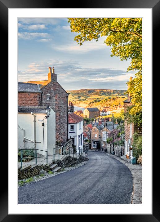New Road Robin Hoods Bay Framed Mounted Print by Tim Hill