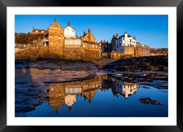 Reflections at Robin hoods Bay Framed Mounted Print by Tim Hill