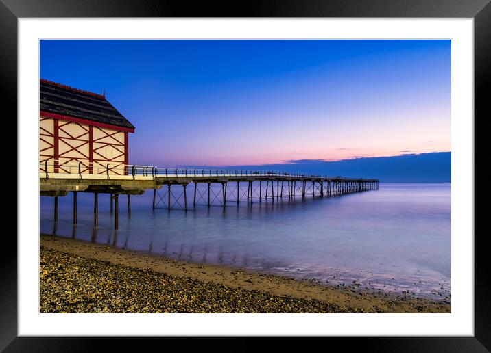 All is quiet at Saltburn by the sea Framed Mounted Print by Tim Hill