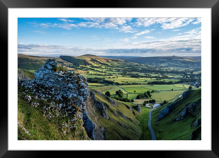 Winnats Pass and Hope Valley Framed Mounted Print by Tim Hill