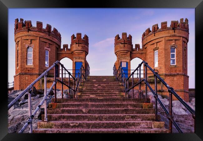 Pier Towers or Castle at Withernsea in Yorkshire Framed Print by Tim Hill