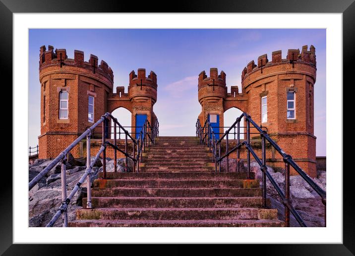 Pier Towers or Castle at Withernsea in Yorkshire Framed Mounted Print by Tim Hill