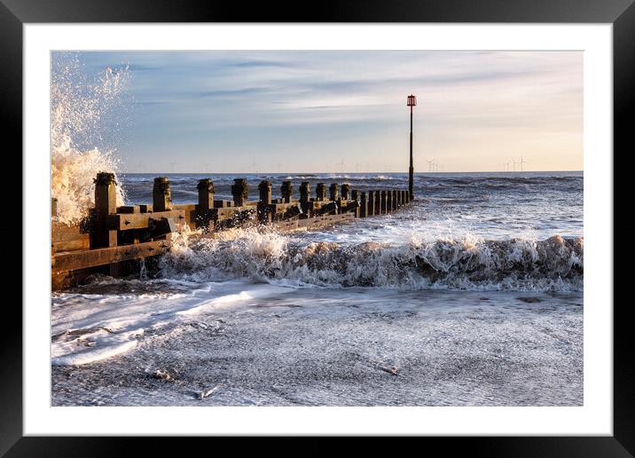 Breaking Wave, Withernsea, Yorkshire Framed Mounted Print by Tim Hill