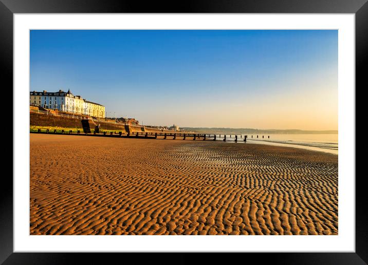 SunKissed Walk on the Yorkshire Coast Framed Mounted Print by Tim Hill