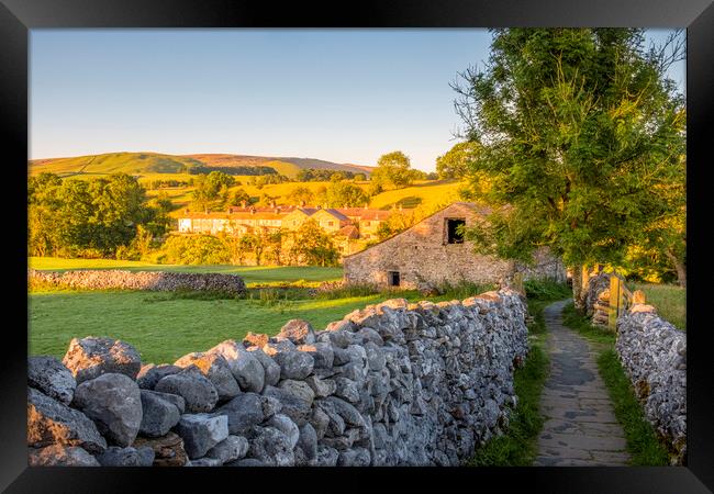 Dry Stone Walls and Abandoned Farm Build Framed Print by Tim Hill