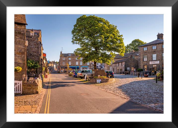 Grassington village square, Yorkshire Dales Framed Mounted Print by Tim Hill