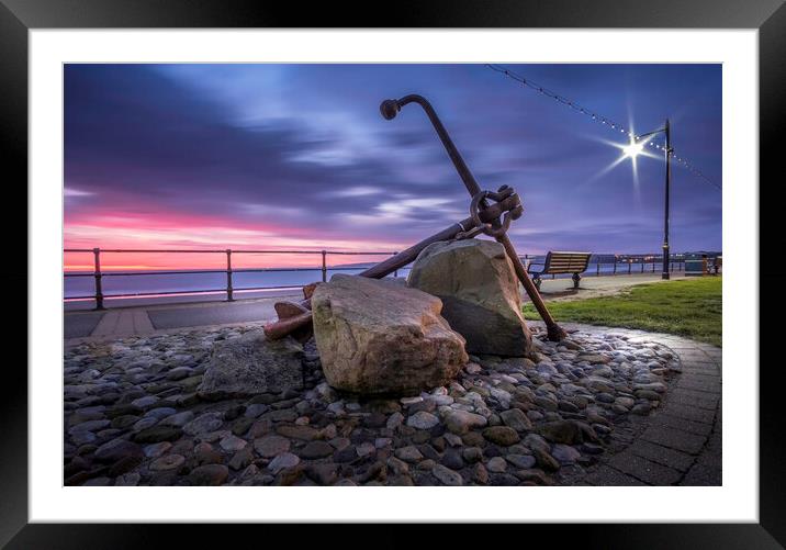 Filey Seafront Anchor Framed Mounted Print by Tim Hill