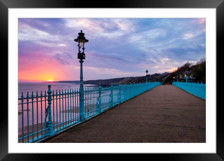 Scarborough South Bay Sunrise Framed Mounted Print by Tim Hill