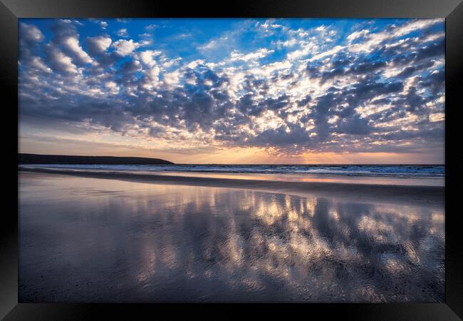 Filey Seascape Framed Print by Tim Hill