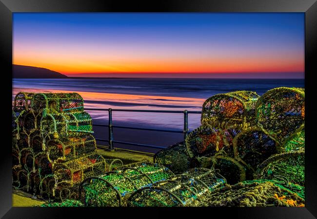 Serene Sunrise over Filey Brigg Framed Print by Tim Hill